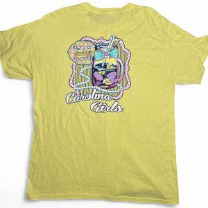 Carolina Girls "Put a lil south in your mouth" Graphic Tee - Yellow Size L